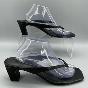 NEW Steve Madden Women’s Ninna Blade Heel Tong Sandals Black Size 11